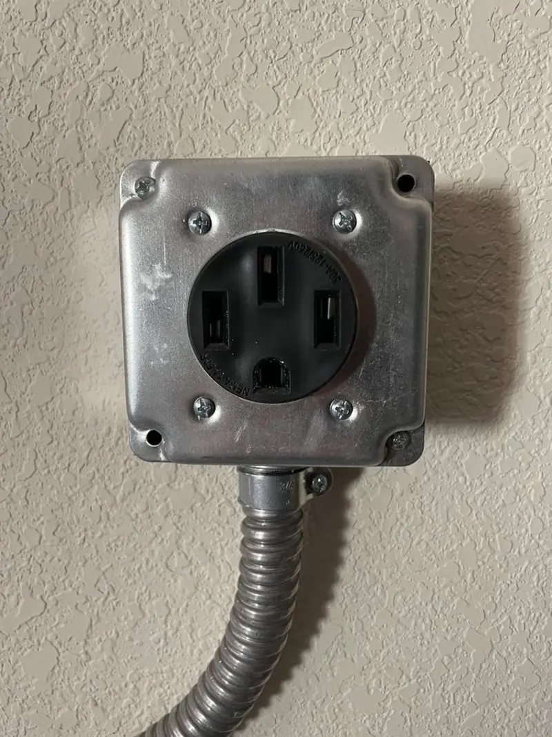 NEMA 14-50 outlet installed for Smart Home Electrical in Carlinville
